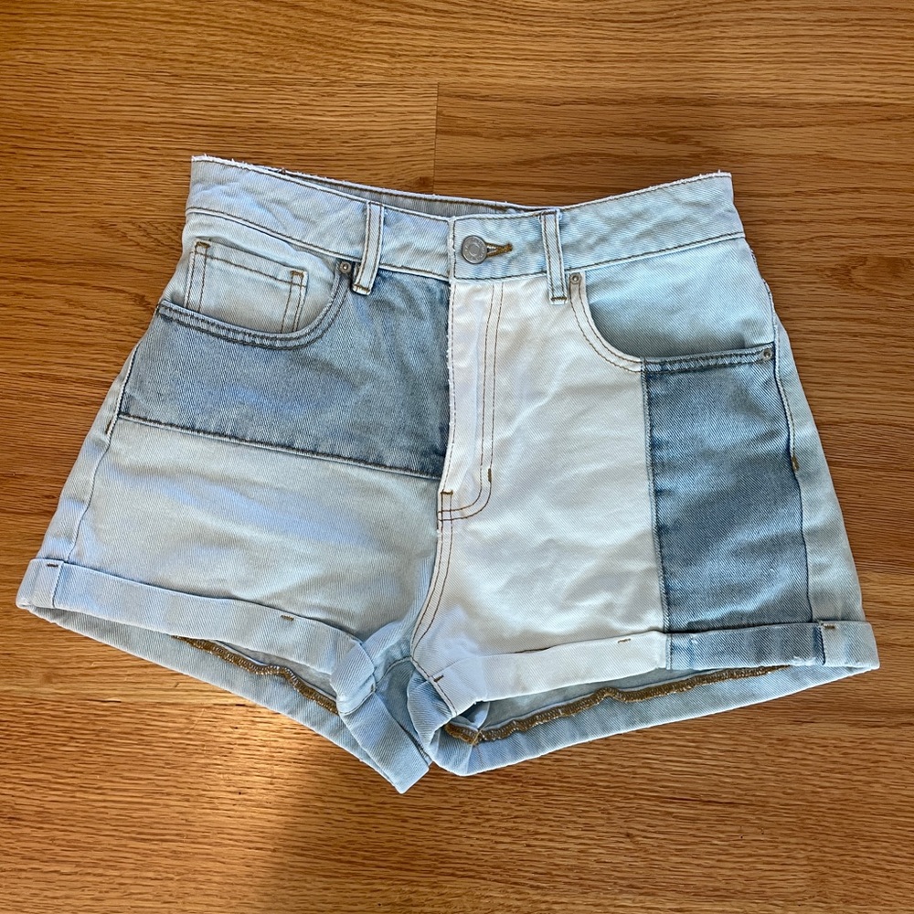 Pacsun patchwork Jean shorts